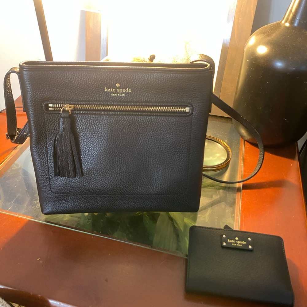Kate Spade Black Leather Crossbody Bag